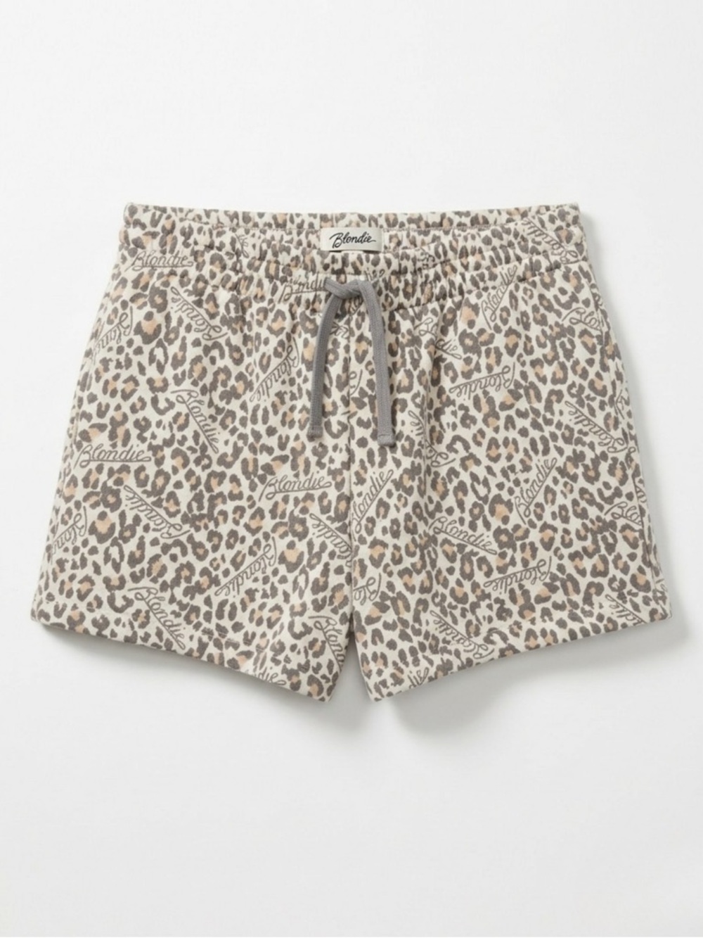 BLONDIE Leopard‎ Print Lounge Shorts 80s Vibe - With Pockets - Size Large